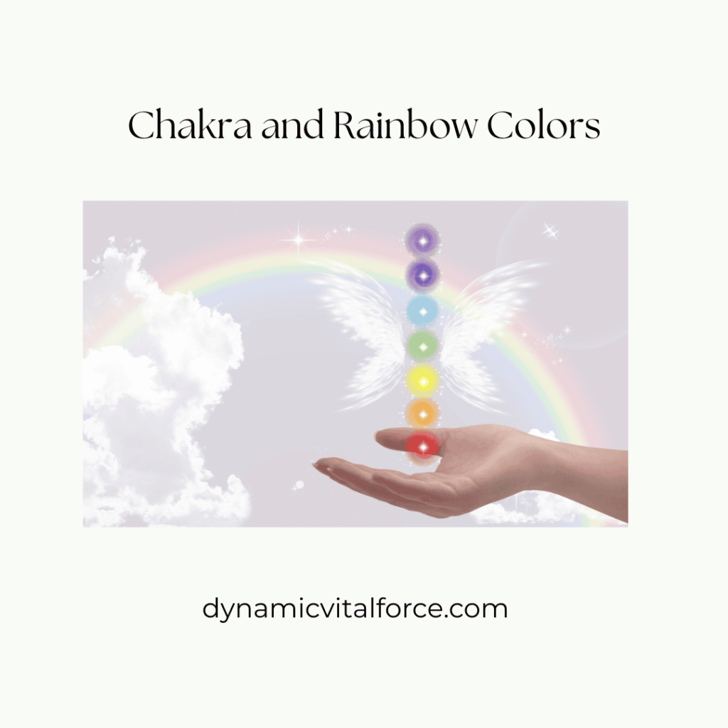 hand chakra and rainbow