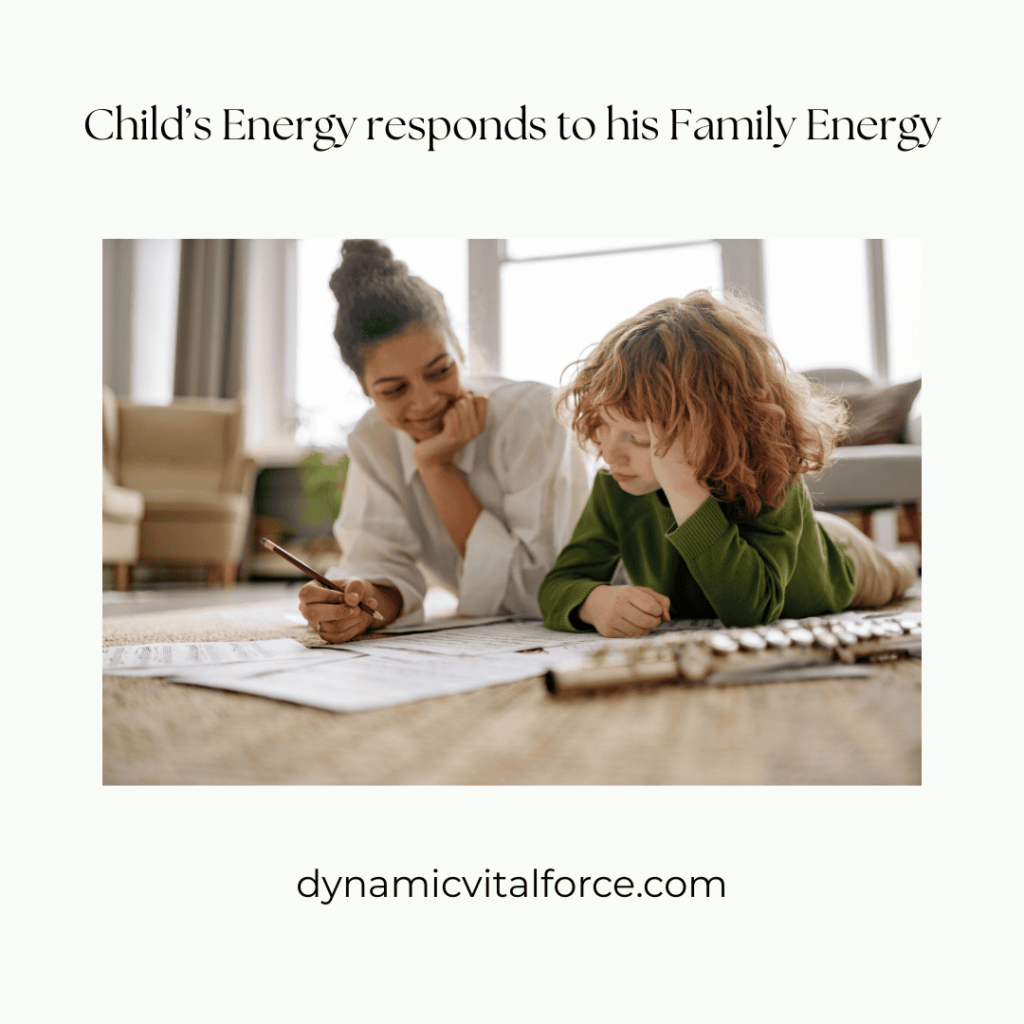 Parent teaching child