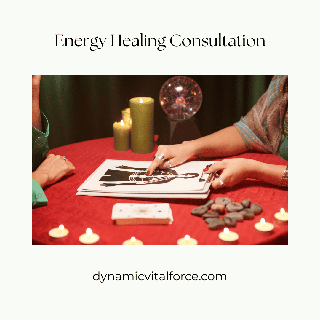 woman doing energy healing consultation