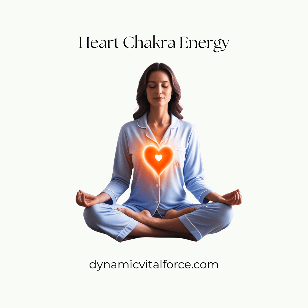Woman meditation with heart chakra balancing