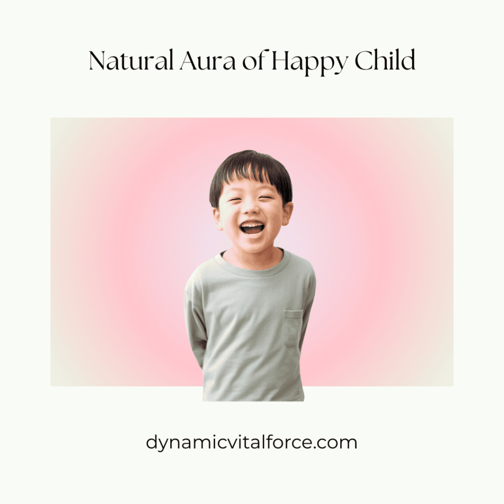 Child Smiling with a healthy aura behind