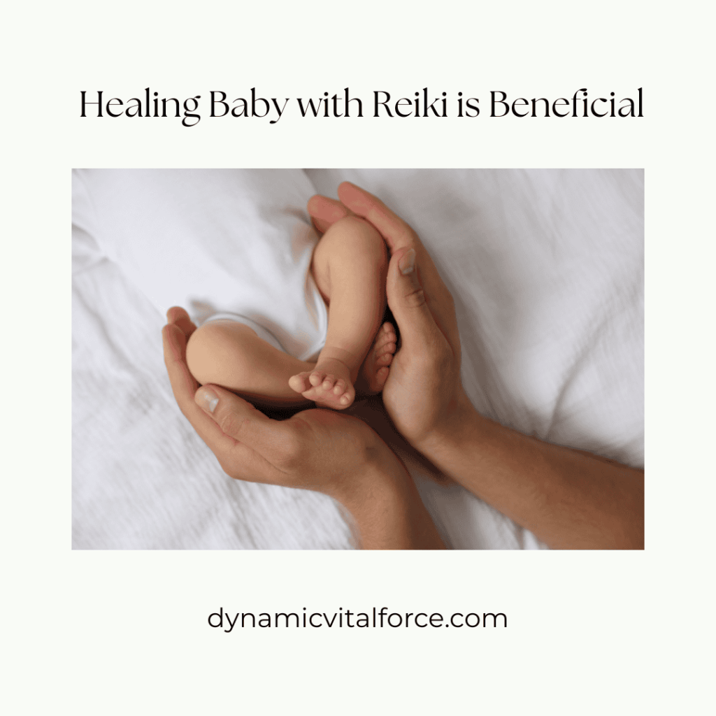 Baby receiving Reiki