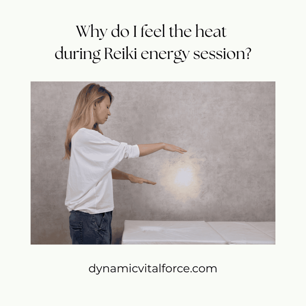 Woman showing Reiki energy